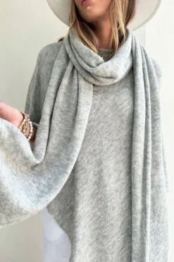 Adams alpakkahuivi, pearl grey