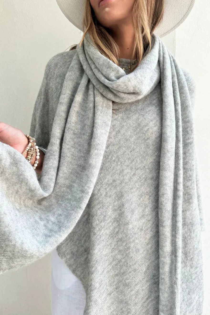 Adams alpakkahuivi, pearl grey