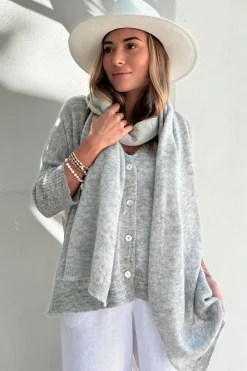 Adams alpakkahuivi, pearl grey