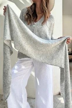 Adams alpakkahuivi, pearl grey