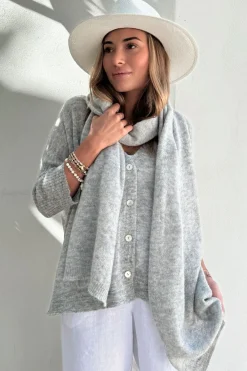 Adams alpakkahuivi, pearl grey