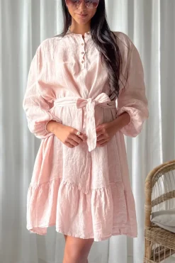 Aiyanna pellavamekko, vaaleanpunainen