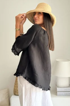 Alessia pellavapaita, musta