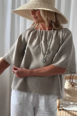 Alessia pellavapaita, natural + natural lace