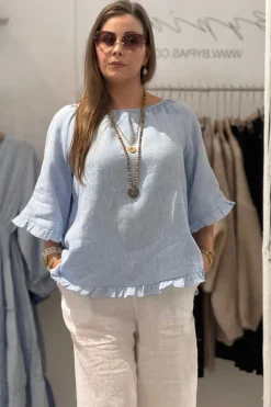 Alessia pellavapaita, oxford blue