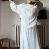 Antoine satiinipusero, off white