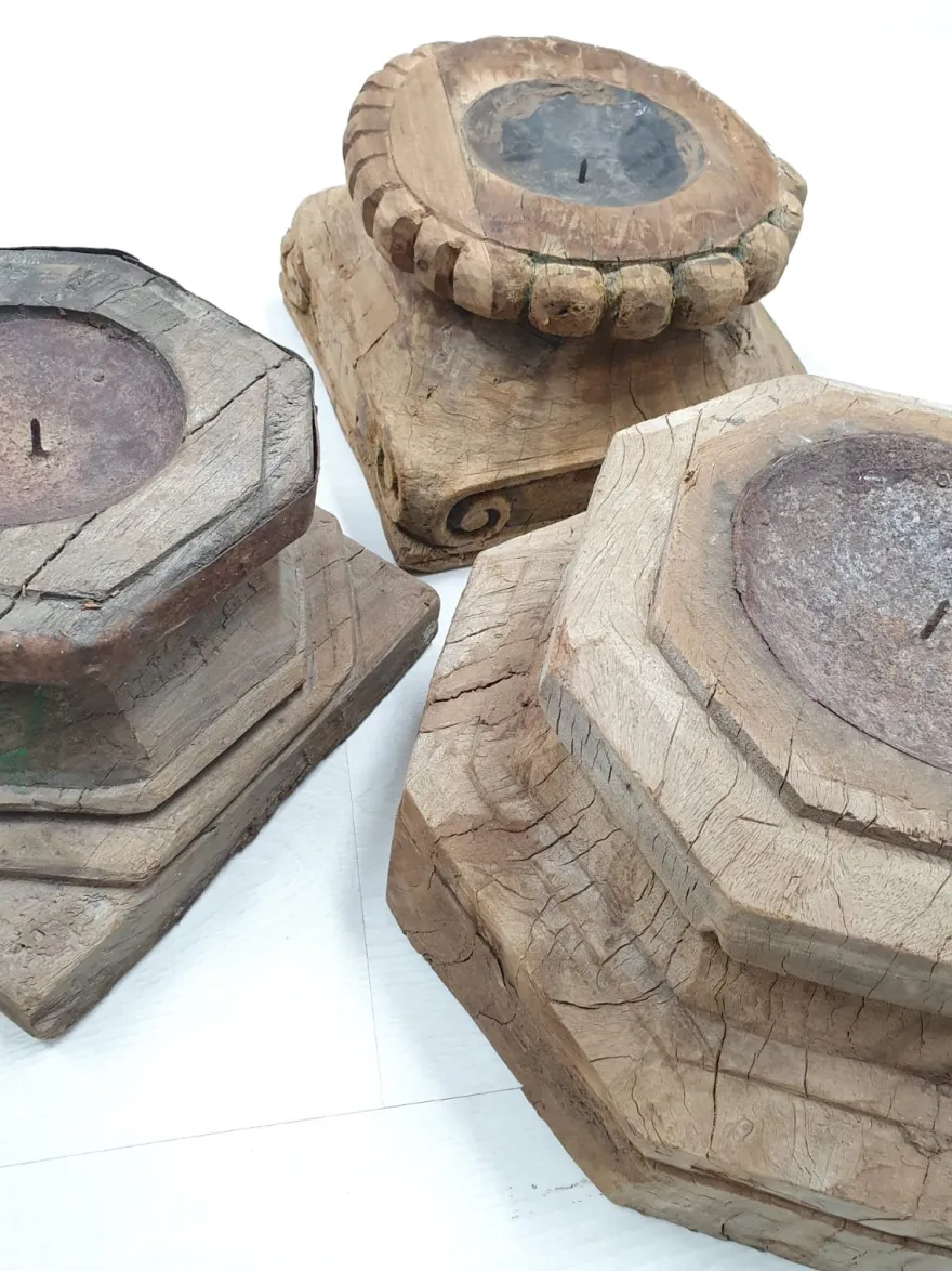 Azulik kynttilänjalka, light wood