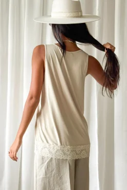 Bamboo Lace Daily toppi, beige