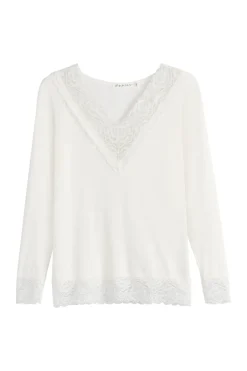 Bamboo Lace Divine pitkähihainen paita, valkoinen