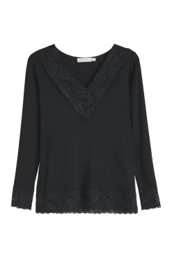 Bamboo Lace Divine pitkähihainen paita, musta