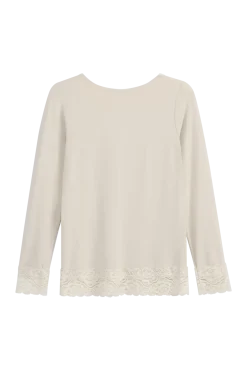 Bamboo Lace Divine pitkähihainen paita, beige