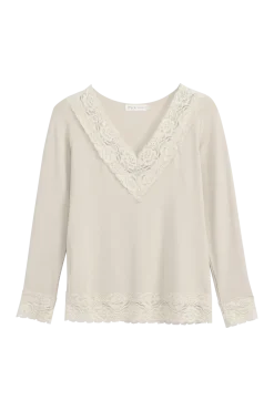 Bamboo Lace Divine pitkähihainen paita, beige