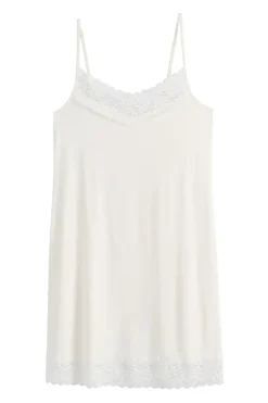 Bamboo Lace Joice slip mekko, valkoinen