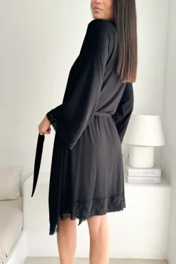 Bamboo Lace kimono, musta