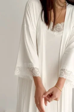 Bamboo Lace kimono, valkoinen