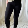 Bamboo Lace leggingsit, musta