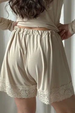Bamboo Lace shortsit, beige
