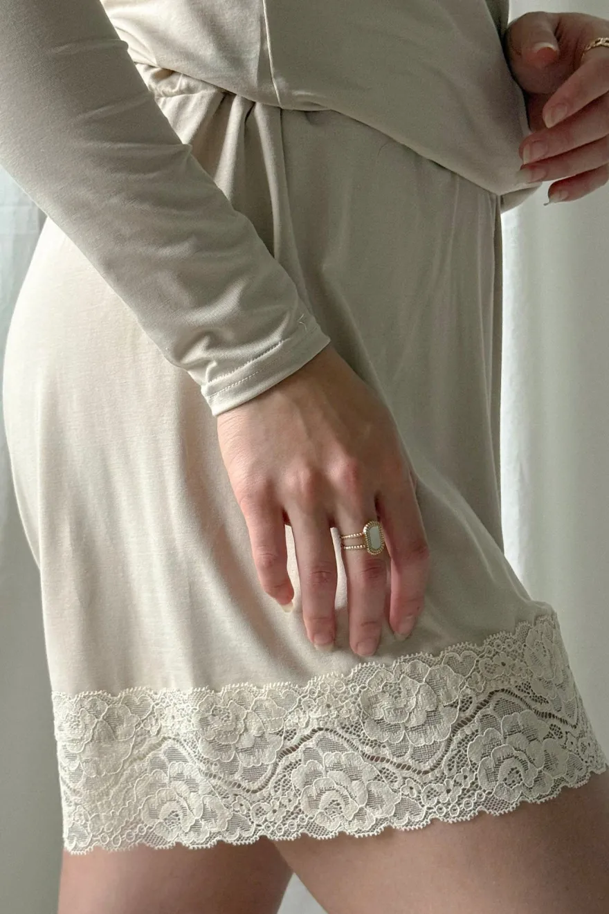 Bamboo Lace shortsit, beige