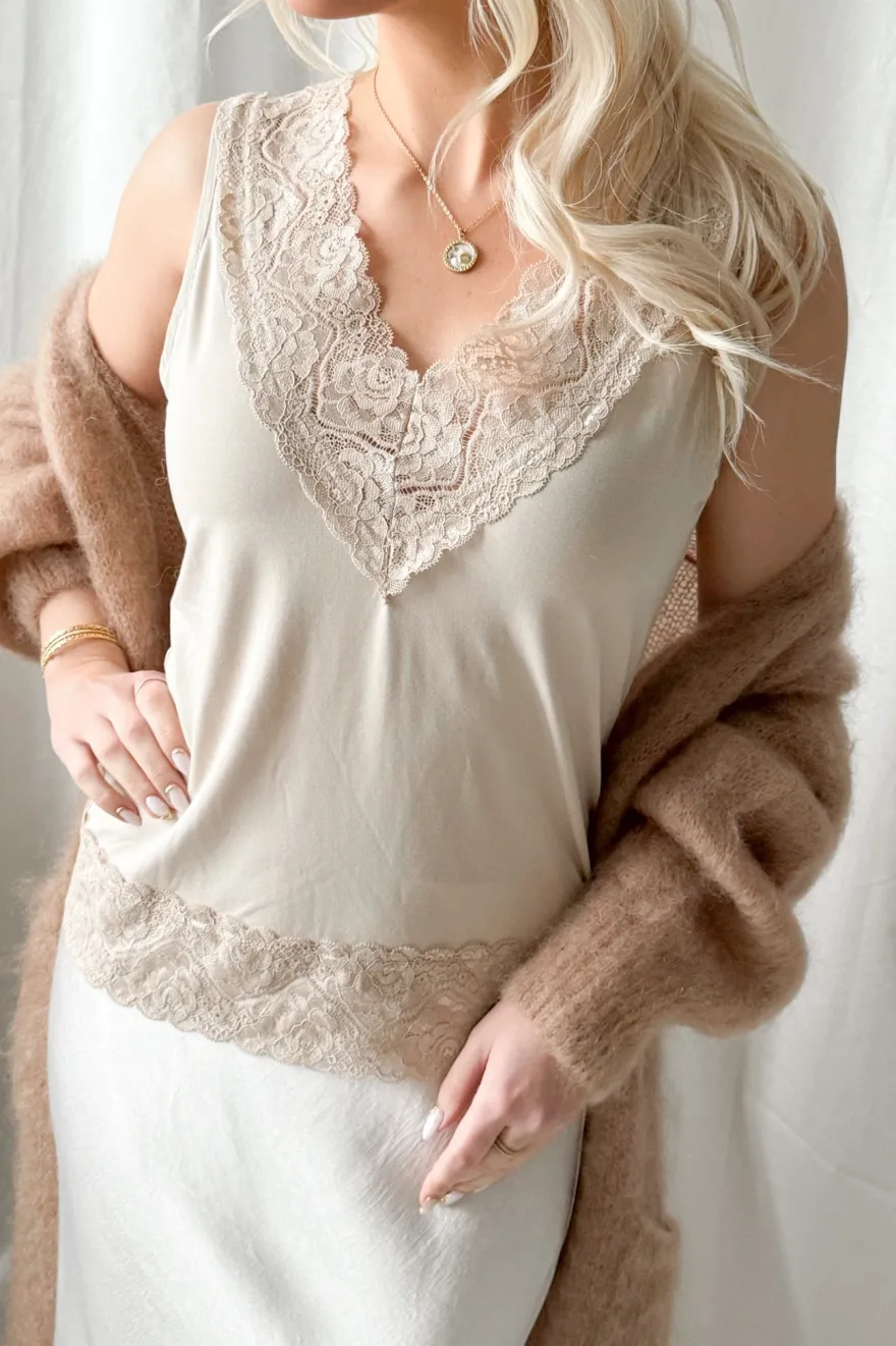 Bamboo Lace Valentine toppi, beige