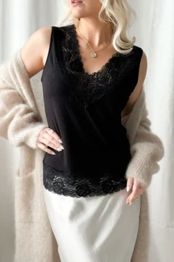 Bamboo Lace Valentine toppi, musta