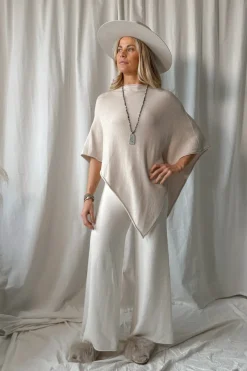 Be Mine poncho, light beige