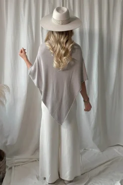 Be Mine poncho, taupe