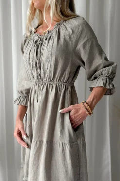 Beth Ellen pellavamekko, taupe