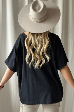 Bohemiana boucle t-paita, musta