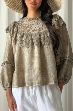 Boho Lace pellavapaita, savanna