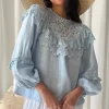 Boho Lace pellavapaita, vaaleansininen