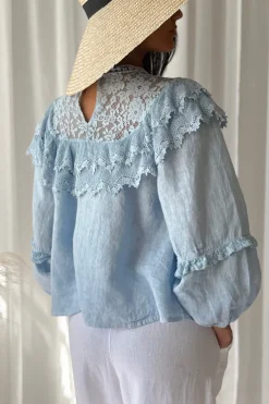 Boho Lace pellavapaita, vaaleansininen