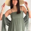 Boho mesh pellavahuivi, camo