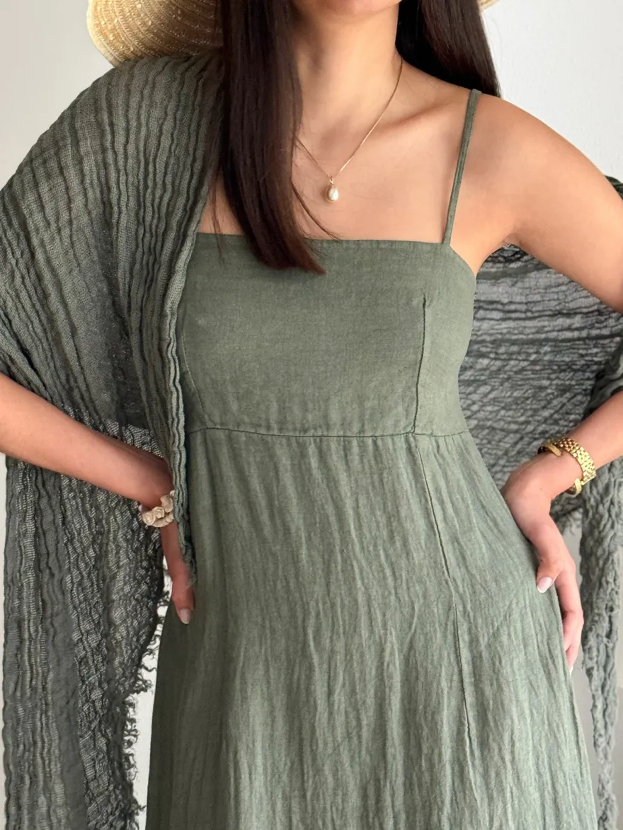 Boho mesh pellavahuivi, camo