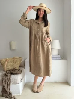 Boho mesh pellavahuivi, savanna