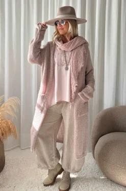 Boho mesh pellavahuivi, vaaleanpunainen