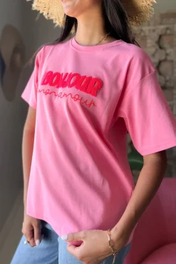 Bonjour t-paita candy pink