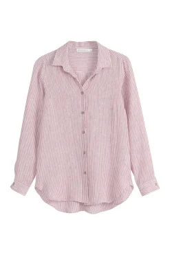 Boyfriend pellavapaitis, pink stripe