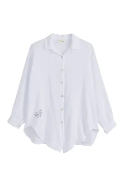 Breezy pellavapaita, white