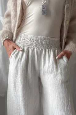 Bubble Boho pellavahousut, hiekka