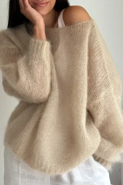 Bubble dream mohairneule, beige