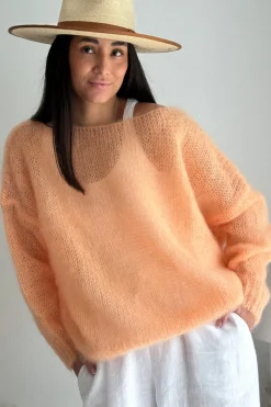 Bubble dream mohairneule, peach