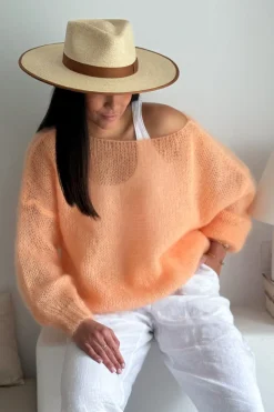Bubble dream mohairneule, peach