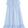 Butterfly pellavamekko, oxford blue