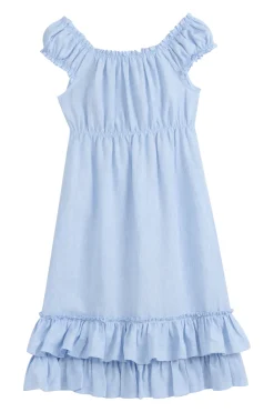 Butterfly pellavamekko, oxford blue