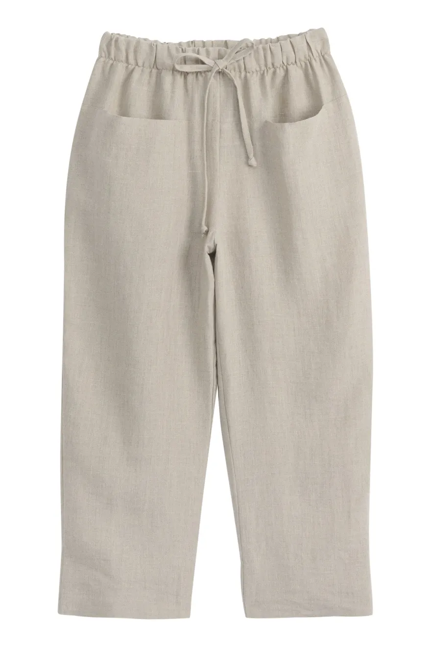 Bypias casual pellavajoggerit, natural
