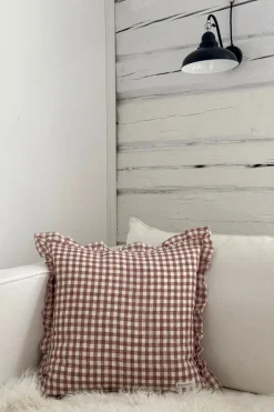Bypias Ruffle pellavatyynyliina, pepperosa check