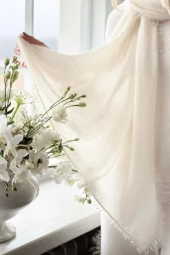 Cashmere love huivi, soft white