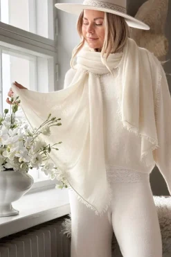Cashmere love huivi, soft white
