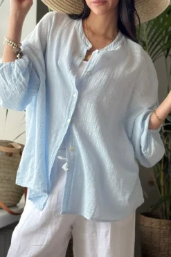 Chalky puuvillapaita, light blue