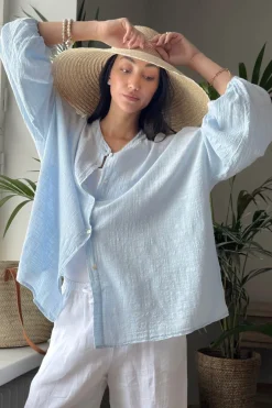 Chalky puuvillapaita, light blue